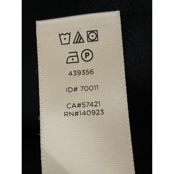 LOFT Petites 10P Navy Blue Shift Dress With Eyelet Trim Sleeves Short Sleeve - Picture 11 of 14